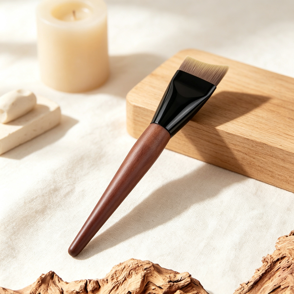 Crescent-Shaped Foundation Brush
