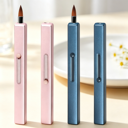 Retractable Double-Ended Lip Brush Portable