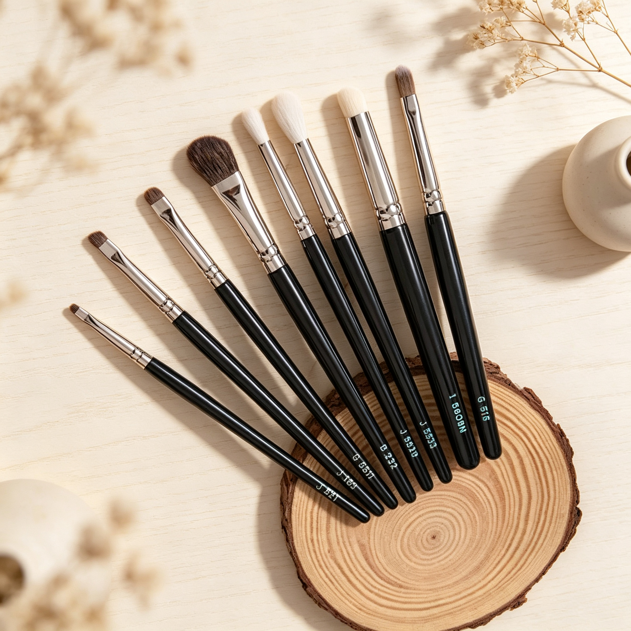 White Phoenix Series Makeup Brushes